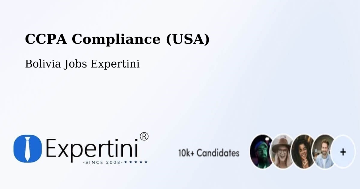 CCPA Privacy Rights & Compliance Notice – Cotoca - Bolivia Jobs Expertini
